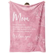 Cobertor GiltGlimmer Mom Gifts 127 x 152 cm, flanela rosa