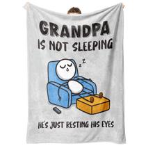 Cobertor GoMelley Funny Grandpa Gifts 150 x 125 cm cinza