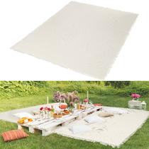 Cobertor Hahafelt Extra Grande de Algodão Bege 231x180 cm