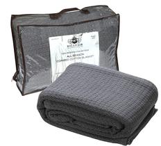 Cobertor Hillfair 100% algodão penteado California King Grey Cobertor Hillfair 100% algodão penteado California King Grey