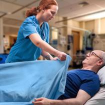 Cobertor hospitalar Avalon Bedding Twin Size 100% algodão azul