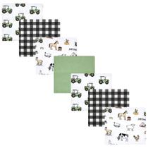 Cobertor Hudson Baby Farm Pattern Flanela de algodão 76x76 cm Cobertor Hudson Baby Farm Pattern Flanela de algodão 76x76 cm