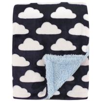 Cobertor Hudson Baby Plush Mink Sherpa Navy Clouds 76x102 cm Cobertor Hudson Baby Plush Mink Sherpa Navy Clouds 76x102 cm
