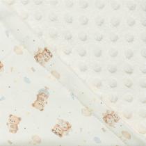 Cobertor Hug Fleece Dots Fun Terra De Aventuras Off White Cobertor Hug Fleece Dots Fun Terra De Aventuras Off White
