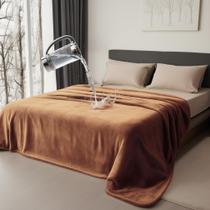 Cobertor impermeável Bedding Aid Queen Size Velvet Brown