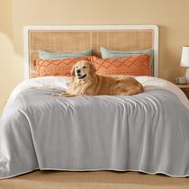 Cobertor impermeável Bedsure para cama Sherpa Fleece Light Grey