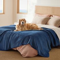 Cobertor Impermeável Bedsure Sherpa Fleece Queen - Azul