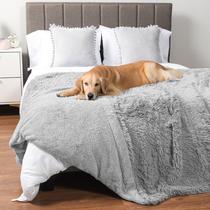 Cobertor impermeável para cães PEtami para cães grandes 60x80 cinza claro