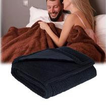 Cobertor impermeável para casais OVFD Black Fur King Size