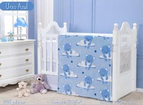 Cobertor Infantil Baby Flannel Urso Cor Azul