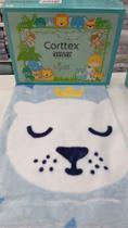 Cobertor infantil bebe raschel 90cm x 1,10m masculino - CORTTEX