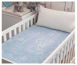 Cobertor Infantil Berço Bebê Colibri Exclusive Relevo Azul Antialérgico