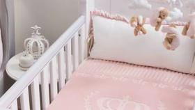 Cobertor Infantil Berço Bebê Colibri Exclusive Relevo Rosa Antialérgico