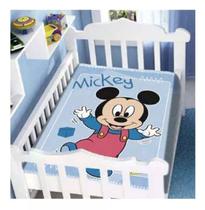 Cobertor Infantil Berço Bebê Raschel Plus Mickey