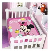 Cobertor Infantil Berço Bebê Raschel Plus Minie Antialérgico Jolitex