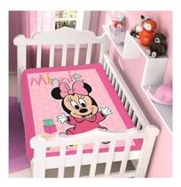 Cobertor Infantil Berço Bebê Raschel Plus Minie Antialérgico