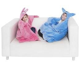 Cobertor infantil c/ capuz 3d bichinhos manta festa d pijama