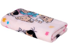 Cobertor Infantil de Berço Jolitex de Microfibra Soninho Rosa