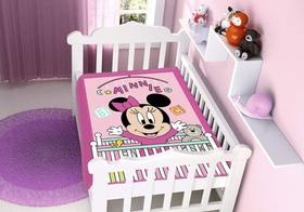 Cobertor Infantil Disney Baby Raschel Minnie Bercinho Jolitex 0,90x1,10 - Rosa