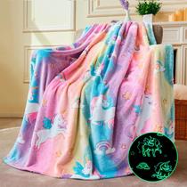 Cobertor infantil Joiedomi Glow in Dark Unicorn 127x152 cm