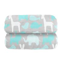 Cobertor Infantil Laço Bêbe Luxo Safari 80x110 cm Verde - ZISA22 Cobertor Infantil Laço Bêbe Luxo Safari 80x110 cm Verde - ZISA22