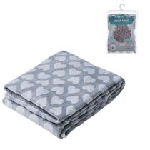 Cobertor Infantil Manta Bebê Sonho Corações Cinza Cobertor Infantil Manta Bebê Sonho Corações Cinza