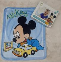 Cobertor Infantil Menino Disney Mickey carrinho Azul Azul