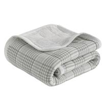 Cobertor infantil NTBAY 76x102 cm cinza acolchoado de algodão Cobertor infantil NTBAY 76x102 cm cinza acolchoado de algodão