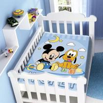 Cobertor Infantil Para Bebê Mickey e Pluto Feliz Disney Jolitex