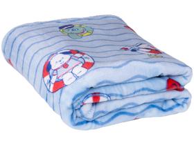 Cobertor Infantil para Berço Jolitex de Microfibra Flannel Kyor Princesa Azul
