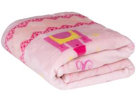 Cobertor Infantil para Berço Jolitex de Microfibra Flannel Kyor Princesa Rosa Cobertor Infantil para Berço Jolitex de Microfibra Flannel Kyor Princesa Rosa