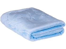 Cobertor Infantil para Berço Jolitex Microfibra Relevo Touch Texture Azul