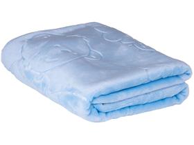 Cobertor Infantil para Berço Jolitex Microfibra Relevo Touch Texture Azul