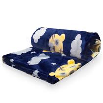 Cobertor Infantil Prime Menino Tigre Azul Enxoval Bebe Antialergico Berço Passeio Viagem 110x150cm