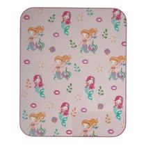 Cobertor infantil sereia - 90 x 1,10 - rosa - jolitex