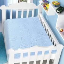 Cobertor Infantil Touch Texture Raschel Relevo Azul Jolitex