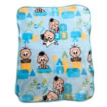 Cobertor infantil turma da mônica abc - 90 x 1,10 - azul - jolitex