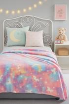 Cobertor Infantil Unicórnio Brilha No Escuro Antialérgico Microfibra Manta Infantil Menina