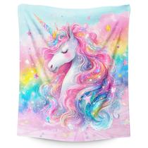 Cobertor IWANGIFT Cute Unicorn Pink Theme 150x200cm para crianças