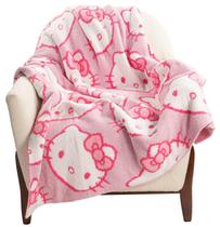 Cobertor Jay Franco Hello Kitty Feather Knit Pink Cobertor Jay Franco Hello Kitty Feather Knit Pink