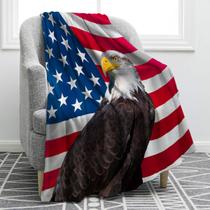 Cobertor Jekeno 127x152cm American Flag Eagle Throw Soft
