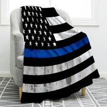 Cobertor Jekeno Blue Line Police Bandeira da Polícia dos Estados Unidos 50x60 Cobertor Jekeno Blue Line Police Bandeira da Polícia dos Estados Unidos 50x60