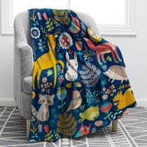 Cobertor Jekeno Cartoon Forest Animals Soft Warm 130x150cm Cobertor Jekeno Cartoon Forest Animals Soft Warm 130x150cm