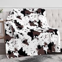 Cobertor Jekeno Cow Print frente e verso 100% poliéster 130x150cm Cobertor Jekeno Cow Print frente e verso 100% poliéster 130x150cm