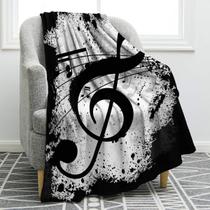 Cobertor Jekeno Music Note com impressão frente e verso 130x150cm