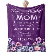 Cobertor Jepufo Mom, presentes de aniversário para mãe, 50 x 60 polegadas