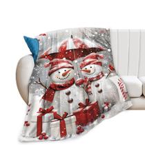 Cobertor jerkboo Snowman Flannel, 125x100cm, presente de Natal
