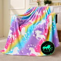 Cobertor Joiedomi Glow in Dark Unicorn 127x152cm Cozy Flannel Cobertor Joiedomi Glow in Dark Unicorn 127x152cm Cozy Flannel
