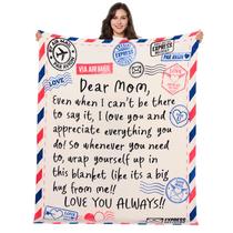 Cobertor Joiedomi Mom Letter Flannel Cozy Throw 152x203 cm Cobertor Joiedomi Mom Letter Flannel Cozy Throw 152x203 cm