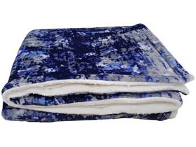 Cobertor Jolitex com Sherpa Casal Quixote Azul